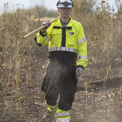FireLine<sup></sup> Multi Mission Jumpsuit with ANSI&nbsp;107, Class&nbsp;3, Type&nbsp;&ldquo;P&rdquo; High Visibility option using Westex DH<sup>®</sup> Rip-Twill in Black and ANSI Approved High Visibility Yellow<br><b>STYLE #68000-35-160580 with Options: #AN-1 and&nbsp;#FL-95</b>